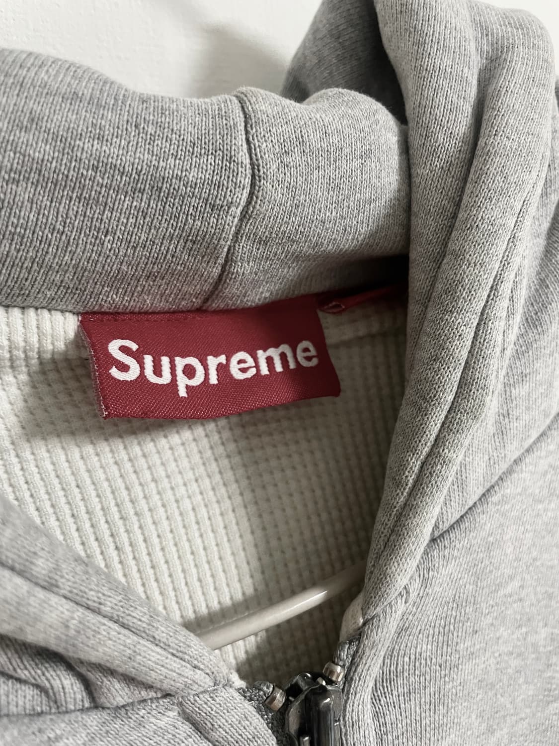 Supreme old logo thermal full zip hoody 상품이미지5