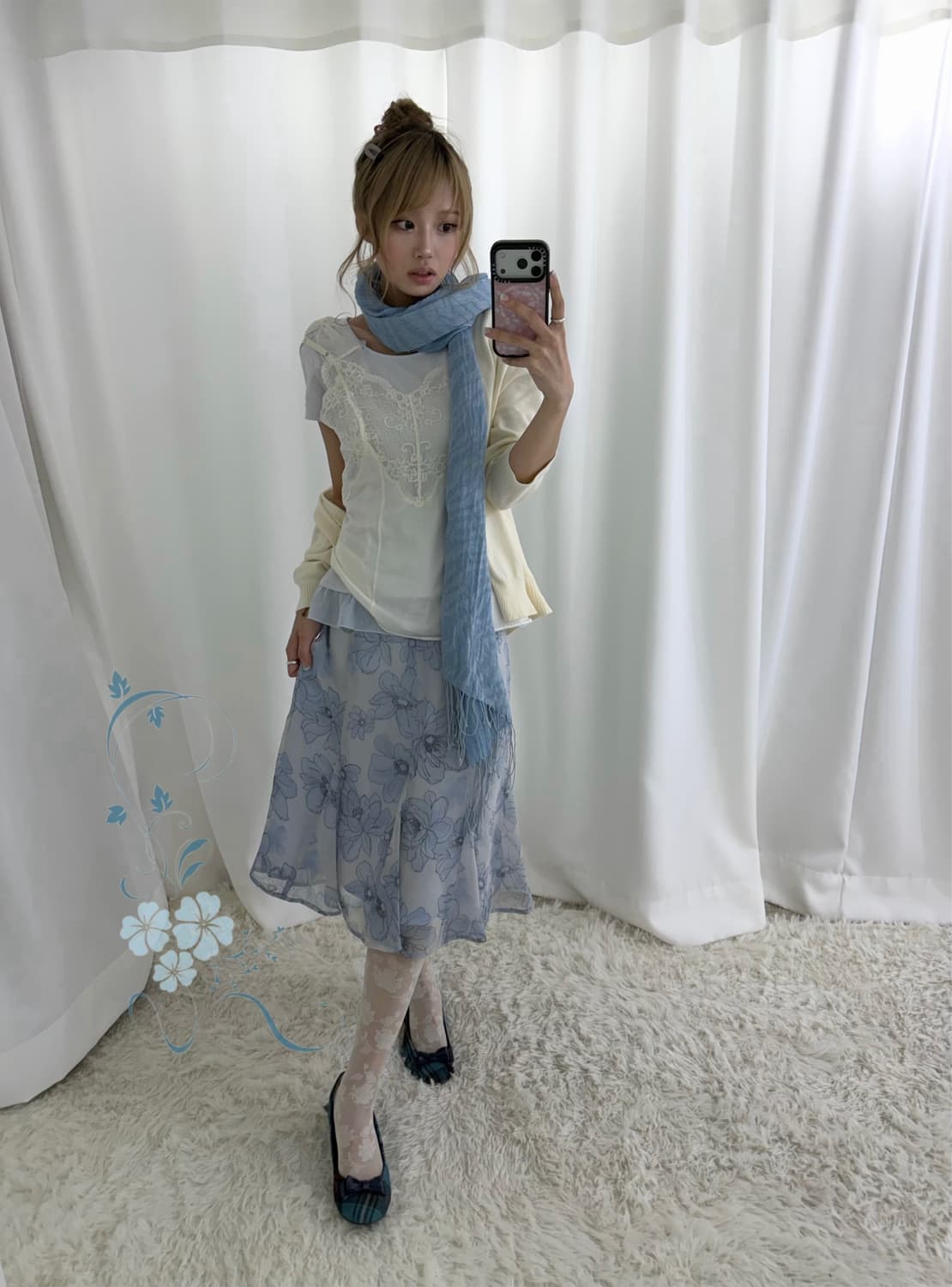 블루 페어리 플라워 온나 니혼진 코디세트 상품이미지1