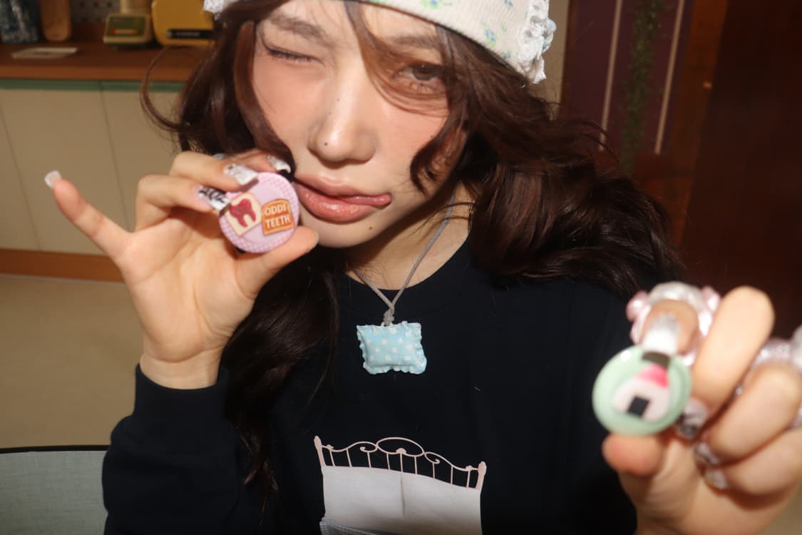 Secret Tooth Pillow Necklace (Blue) 상품이미지5