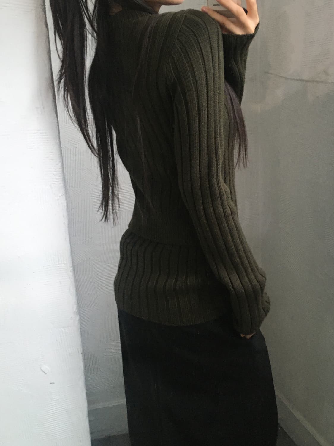 MM6 마르지엘라 딥카키 골지 니트 상품이미지3