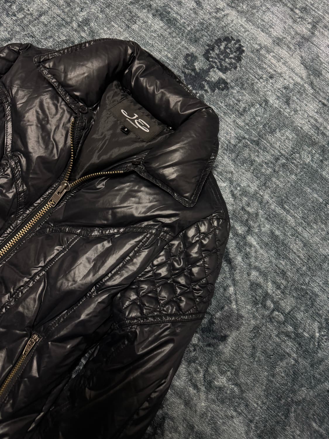 Jackrose black biker down jacket 상품이미지3