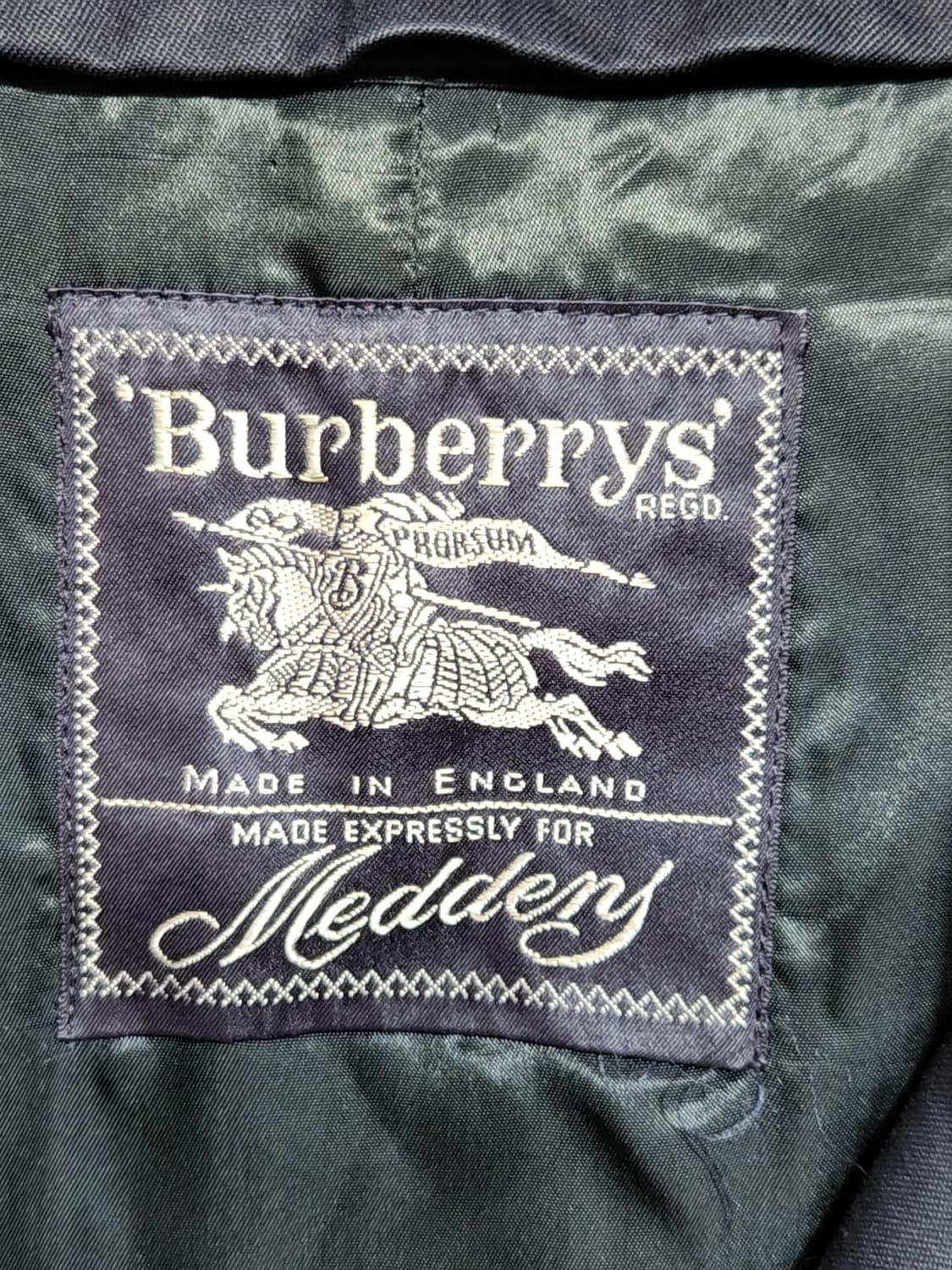 (XL) 버버리 트렌치코트 싱글 내피세트 영국판 네이비 나그랑  상품이미지3