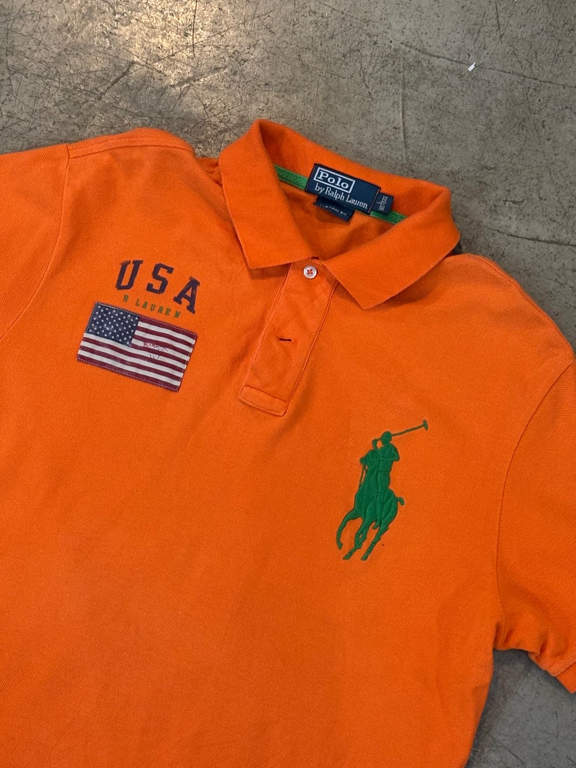 폴로 빅포니 반팔 USA 오렌지 상품이미지9
