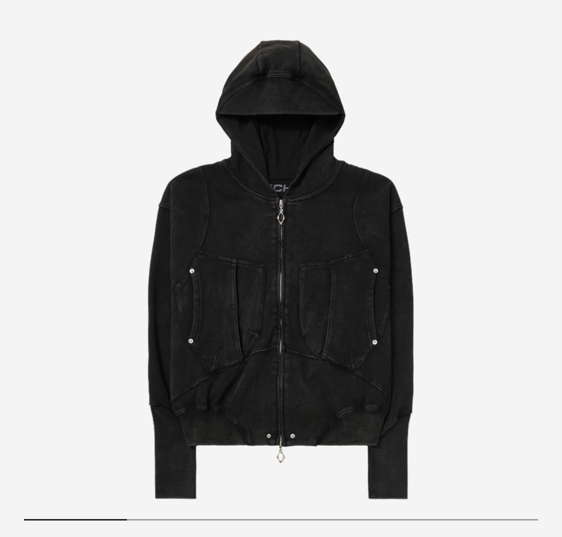 Mischief Big Pocket Hoodie Washed Black 상품이미지1