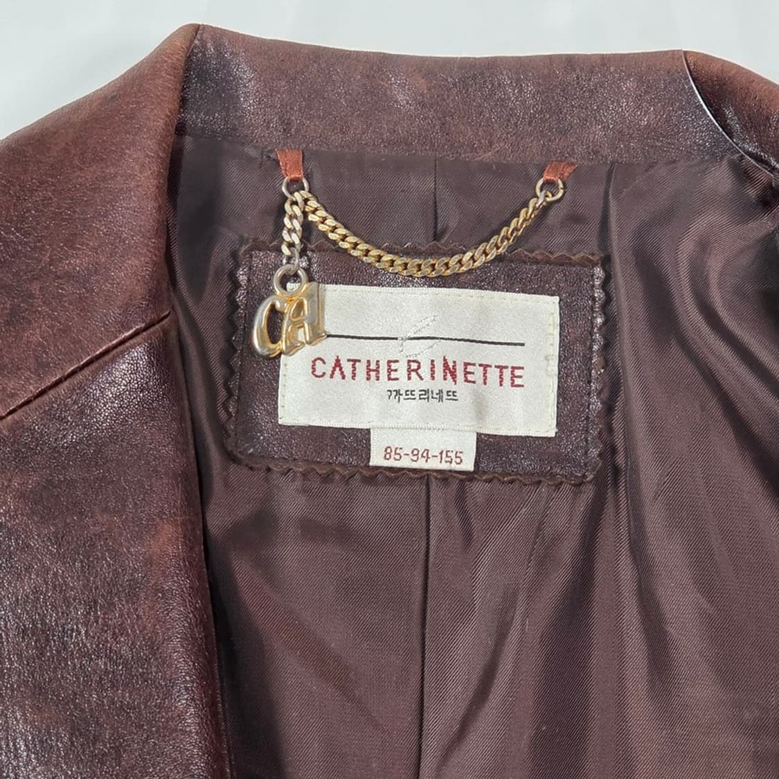 까뜨리네뜨 90s 리얼 레더 블레이저 자켓 상품이미지6