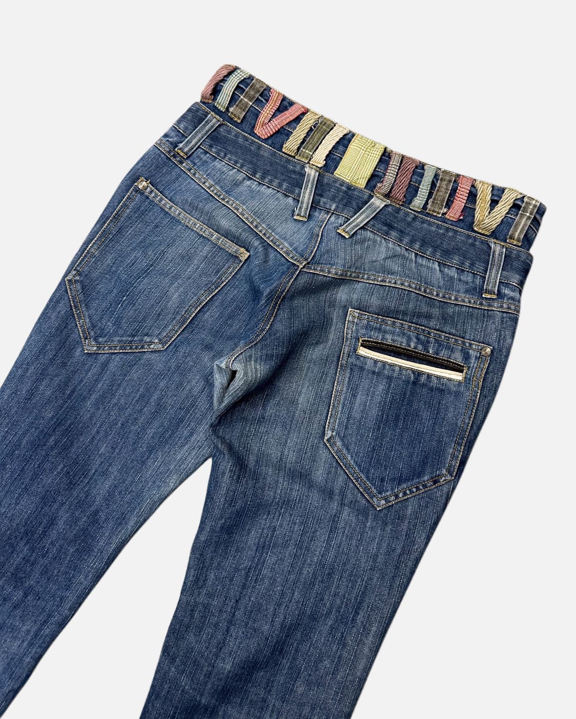 AMP double weist 2-tone punk jean 상품이미지6