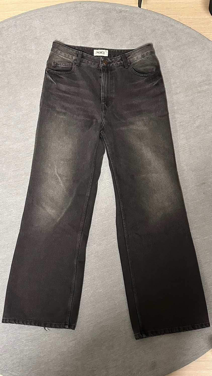 노이스 washed straight jeans black M 판매 상품이미지1