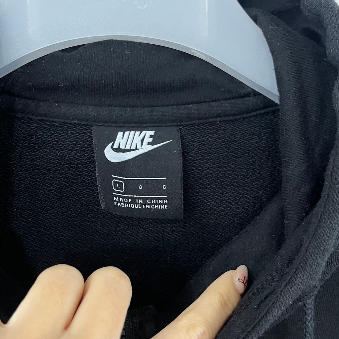 나이키 자수로고 블랙 후드집업 상품이미지5