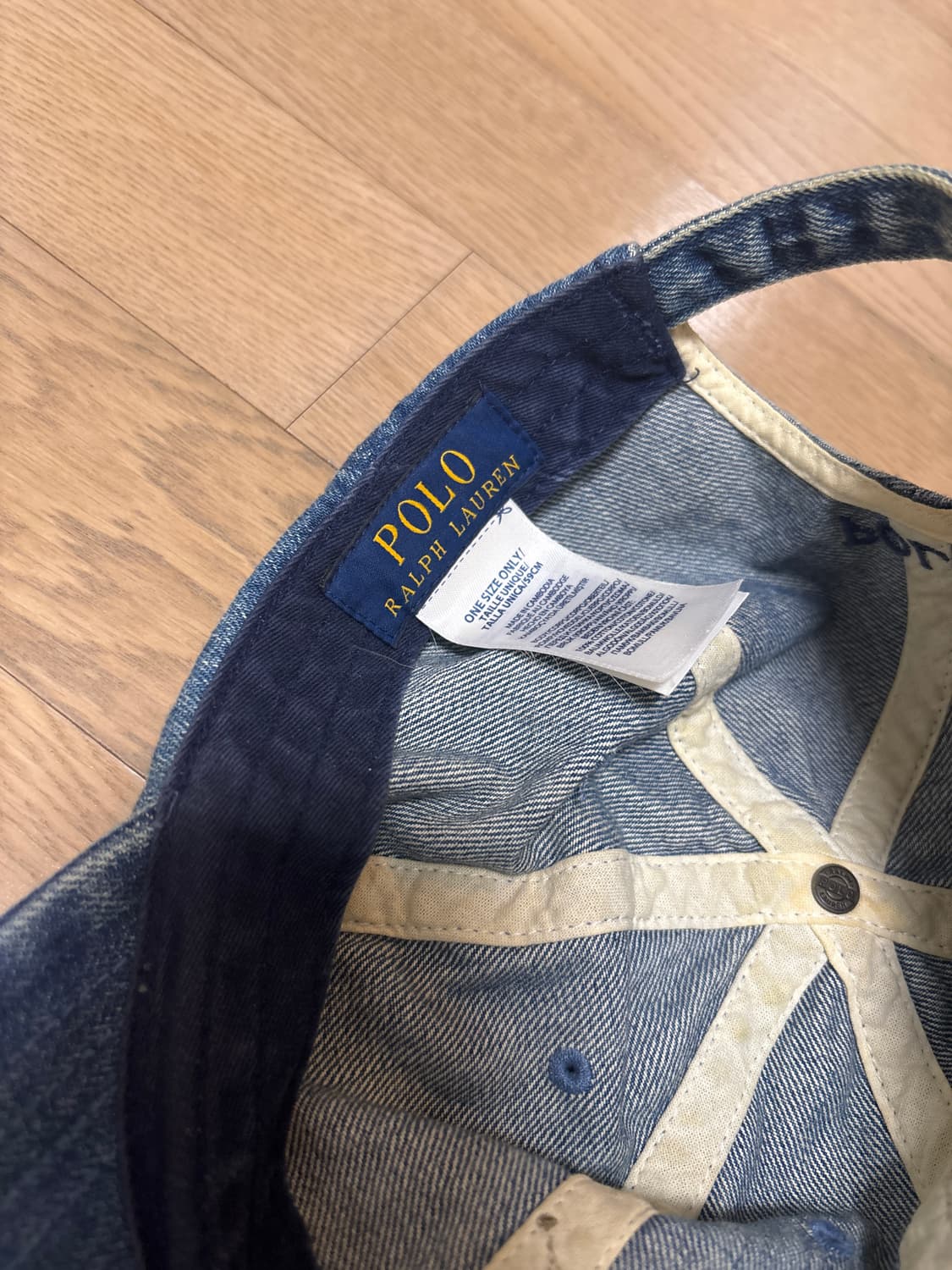 폴로 랄프로렌 워싱 데님 볼캡 상품이미지3