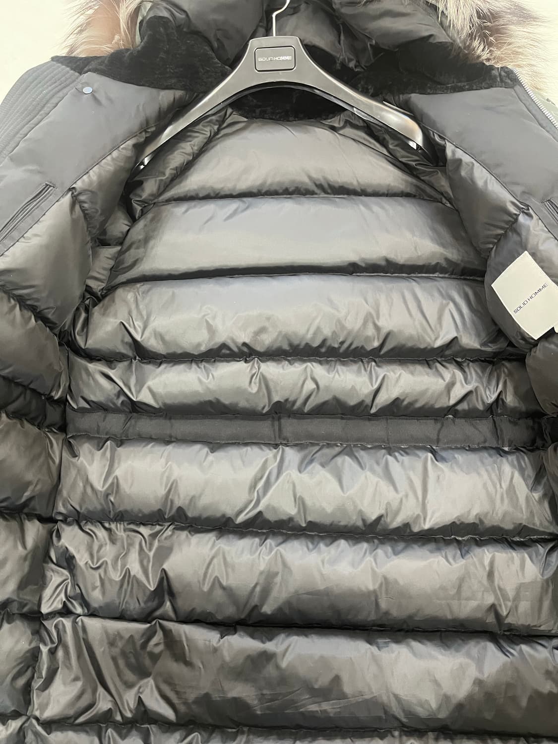 18FW 솔리드옴므 구스다운 라쿤퍼 178 패딩 상품이미지5