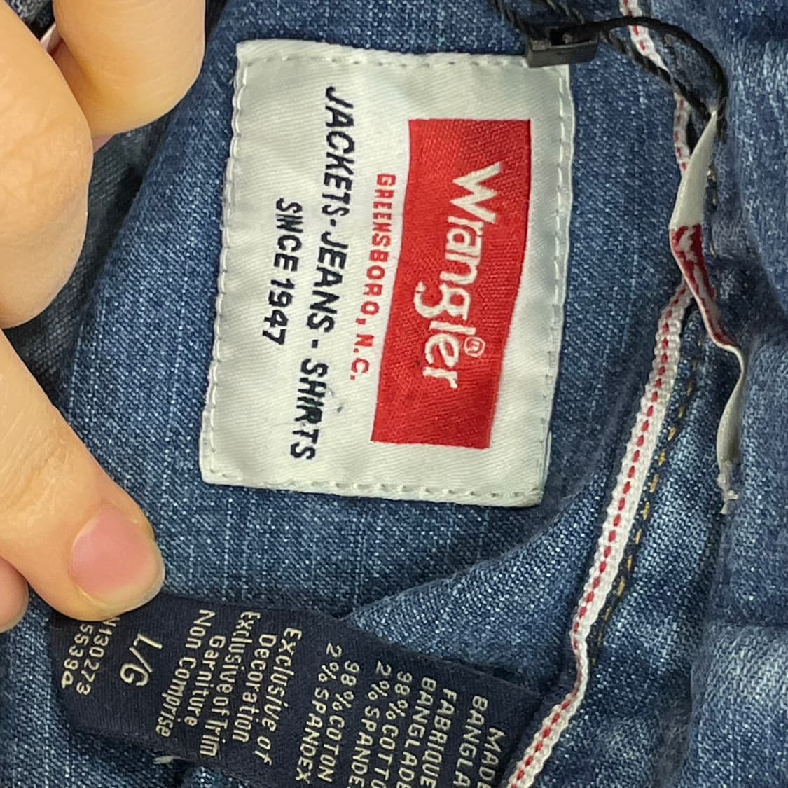 (L) Wrangler 랭글러 코튼 데님 셔츠 상품이미지6