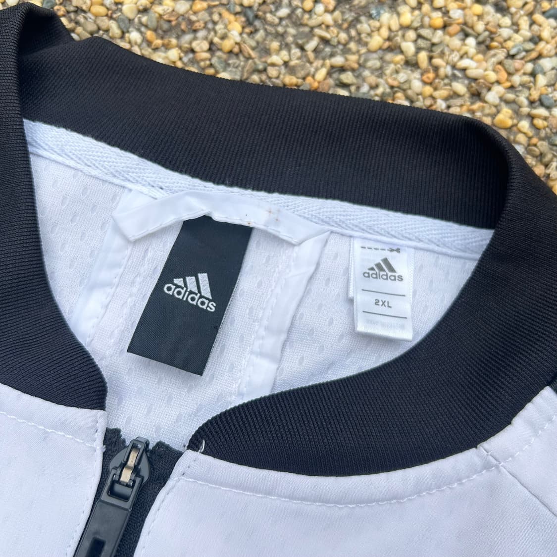 아디다스 (ADIDAS)흰검 삼선 화이트 바람막이 자켓 상품이미지5