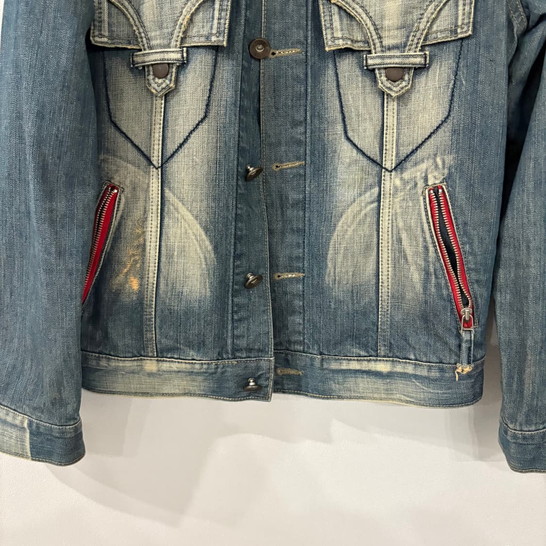 CONYCUNY 빈티지 워싱 데님 자켓 M 상품이미지2