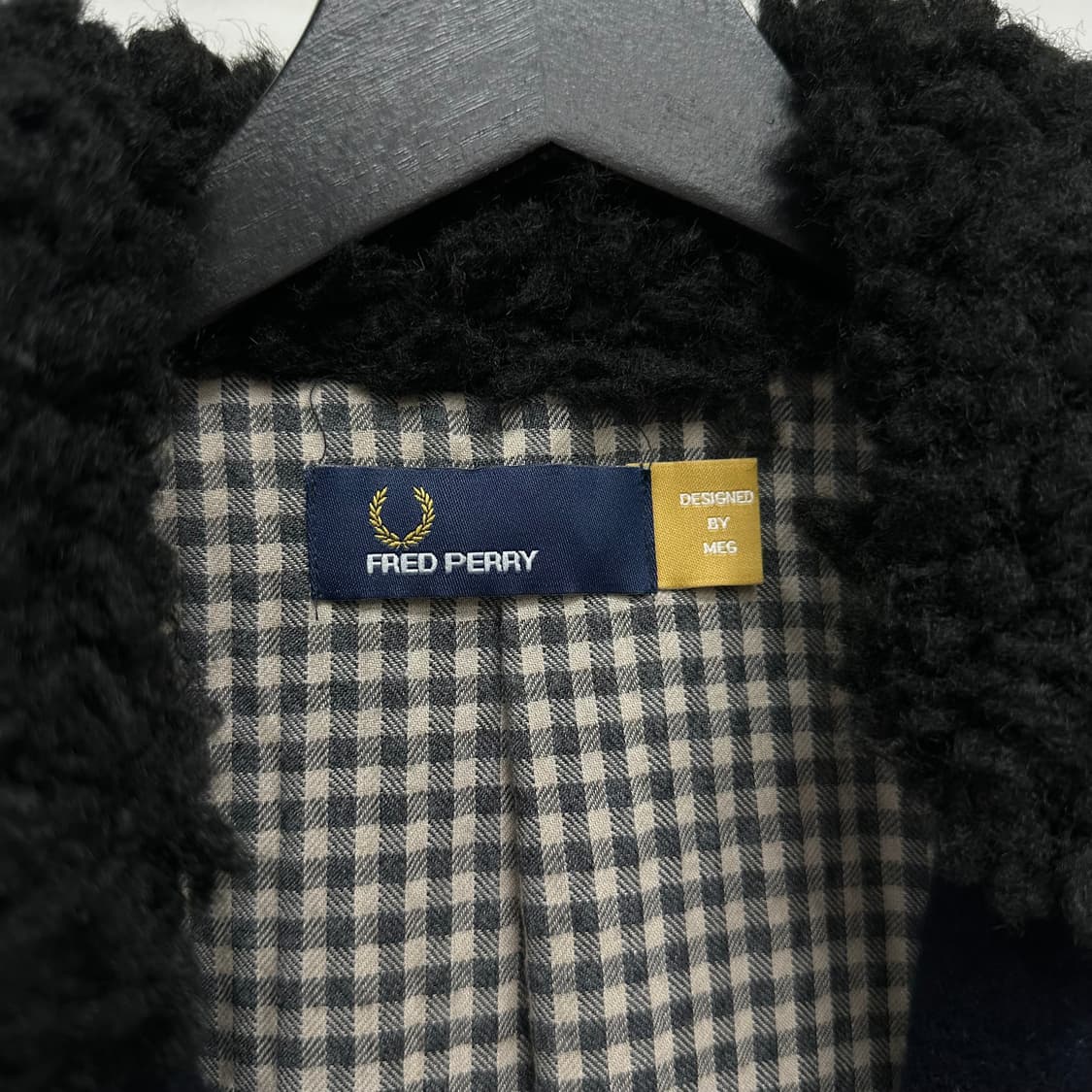 프레드페리 보아퍼 카라 울 앙고라 코트 상품이미지5