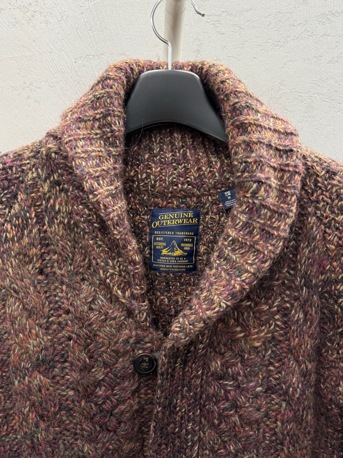 GENUINE OUTERWEAR 스카치앤소다 숄카라 집업 가디건 M 상품이미지3