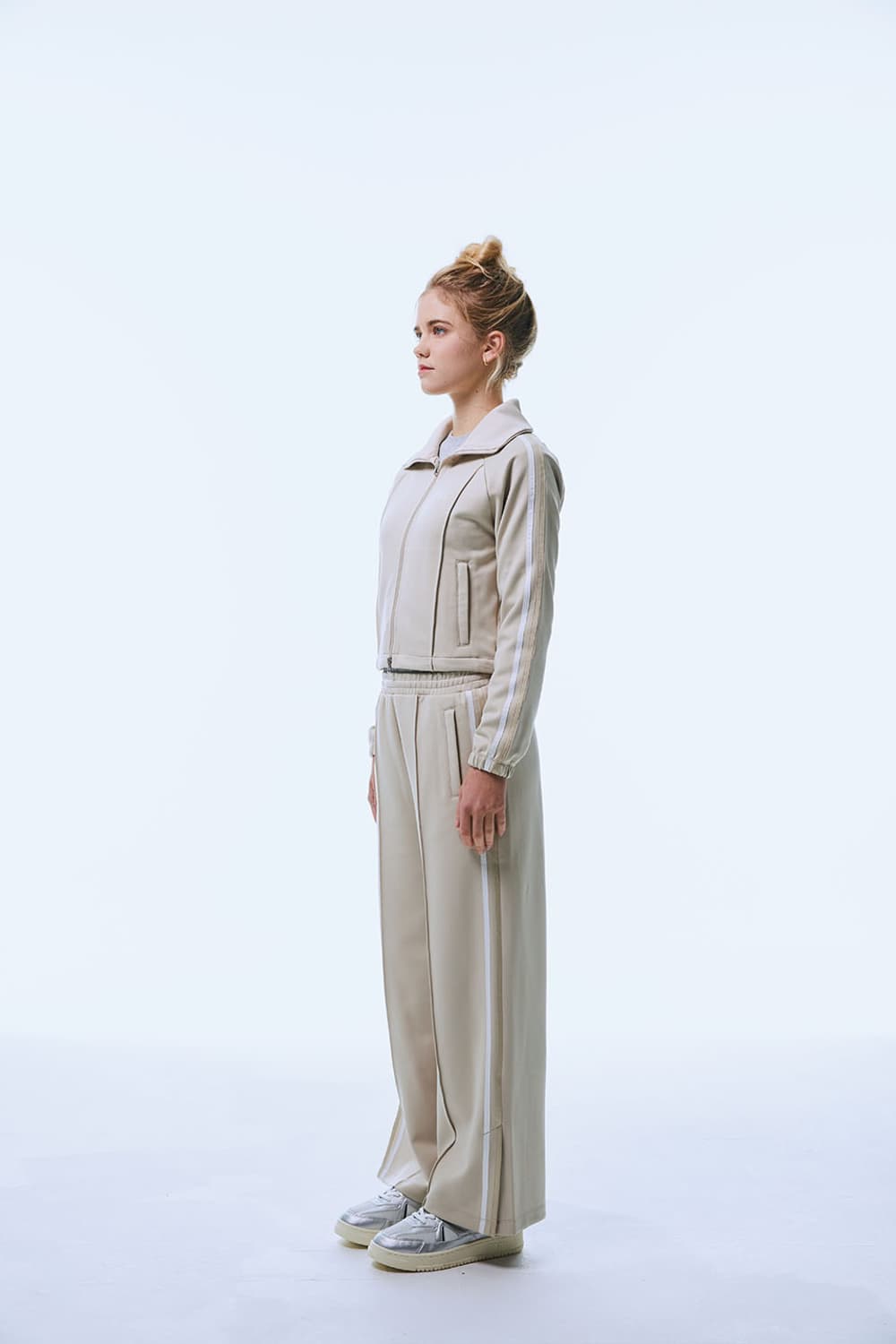 FIFA 레더 트레이닝 트랙팬츠 와이드 밴딩 가죽바지 블랙 상품이미지8