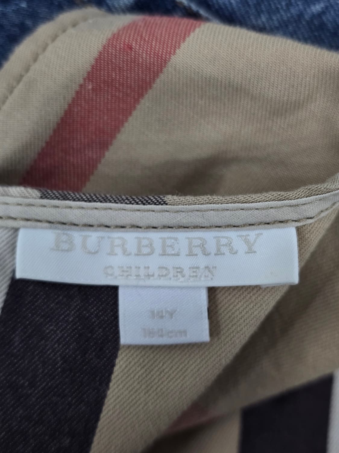 버버리 체크 패턴 아동 원피스 14y 상품이미지4
