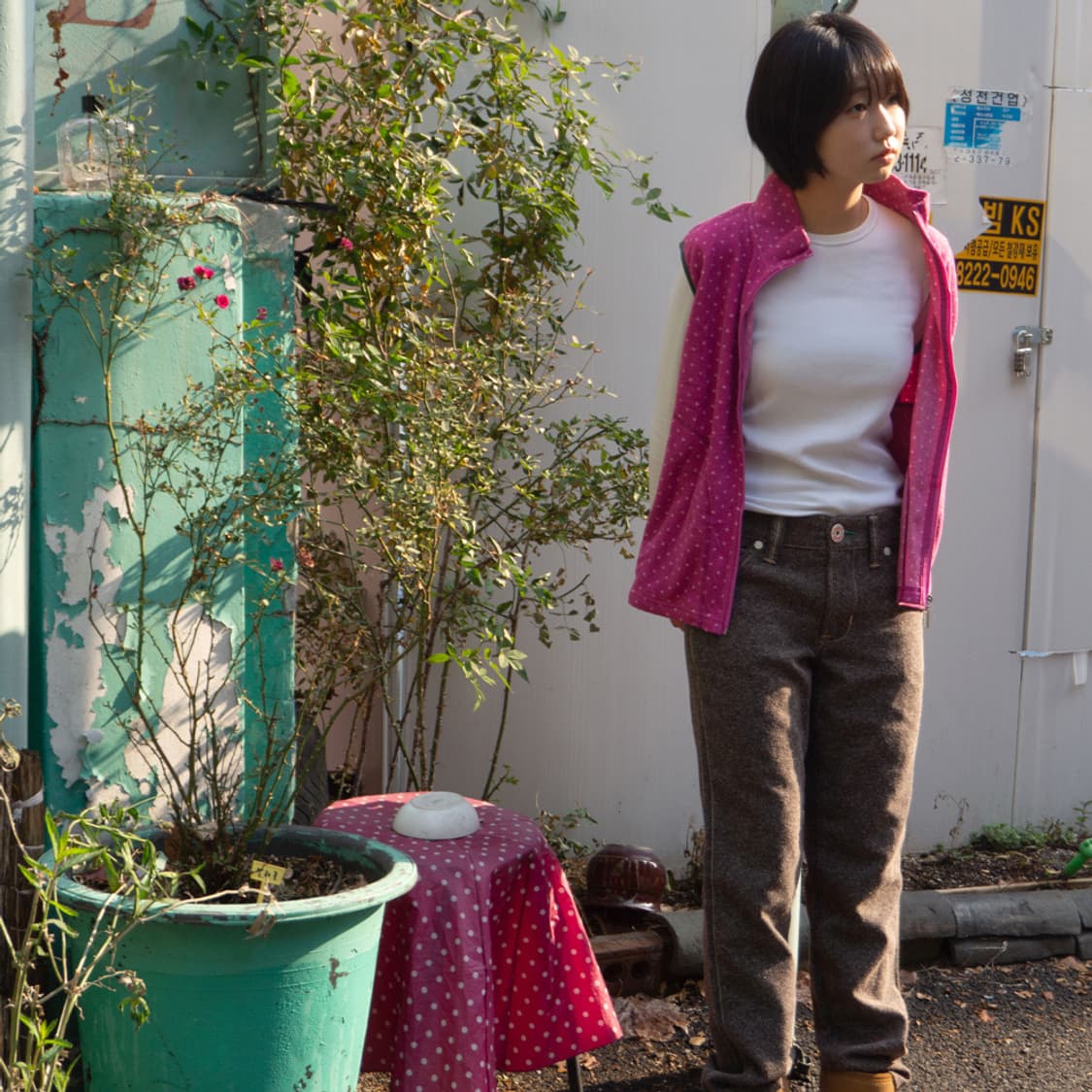 [EDWIN] 핑크 도트 하트라이닝 팬츠 상품이미지7