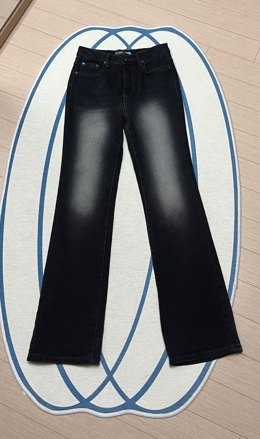밀리언코르 7163 부츠컷 데님팬츠 블랙 상품이미지2