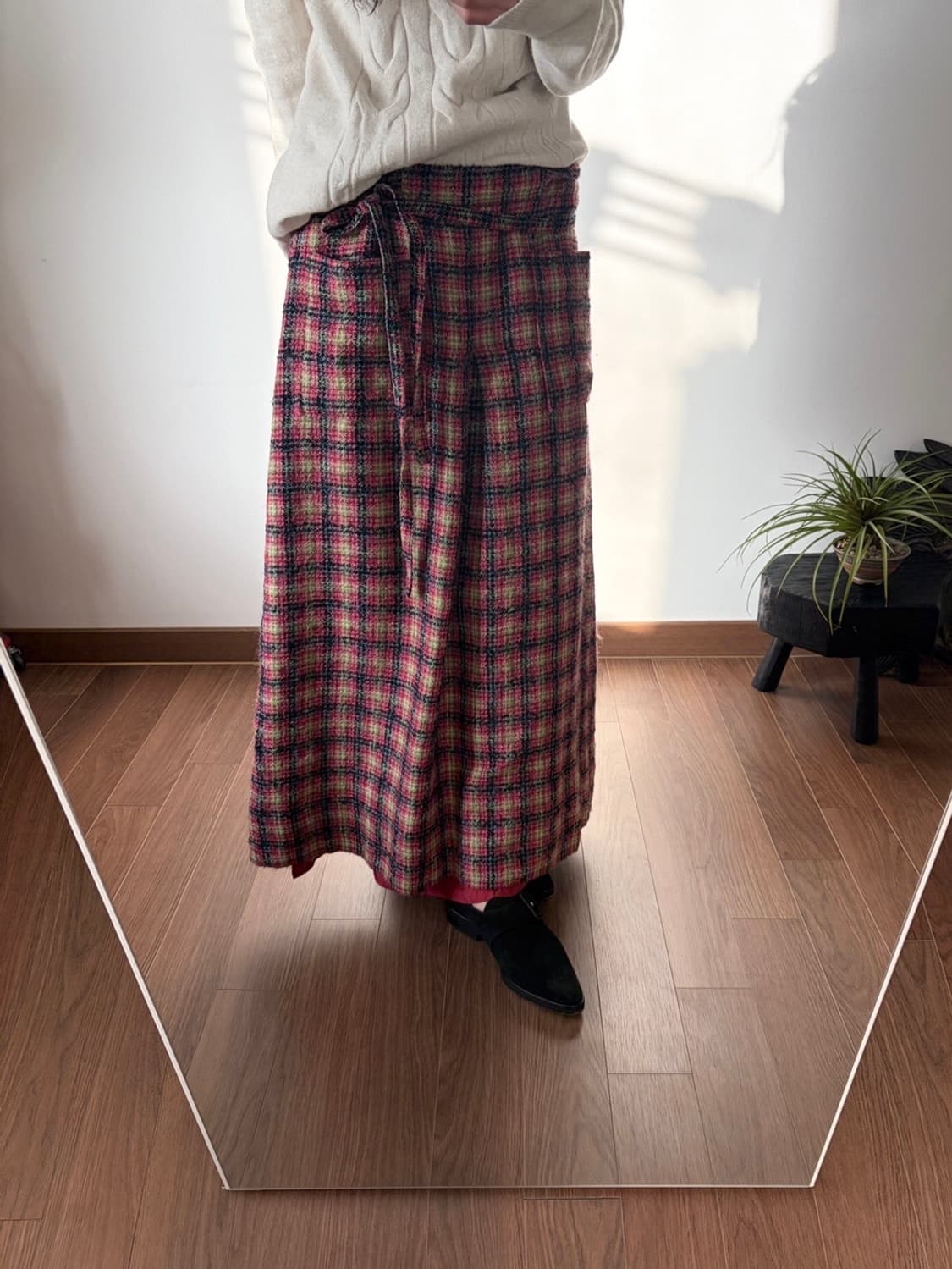 check patterned long skirt 상품이미지3