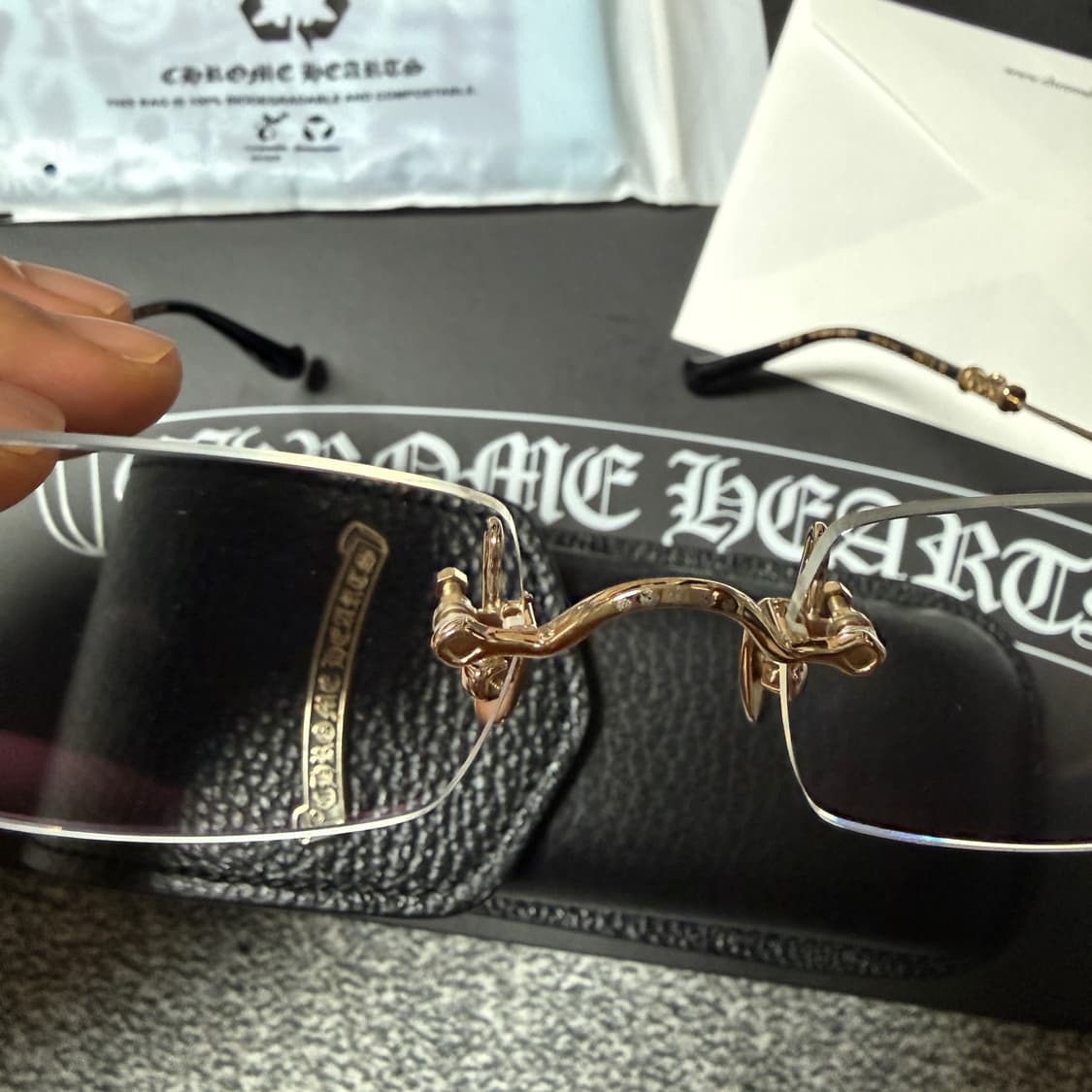 Chrome Hearts 크롬하츠 PILLS 3 18K 도금 안경 새상품 상품이미지5