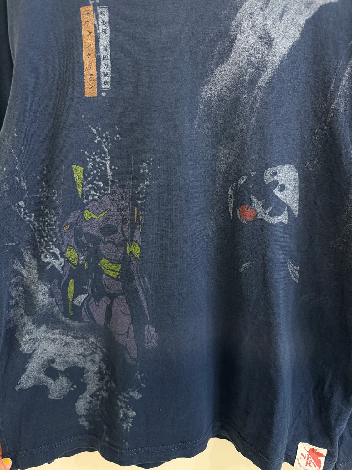 빈티지 에반게리온 사도 초호기 프린팅 네이비 롱슬리브 상품이미지4
