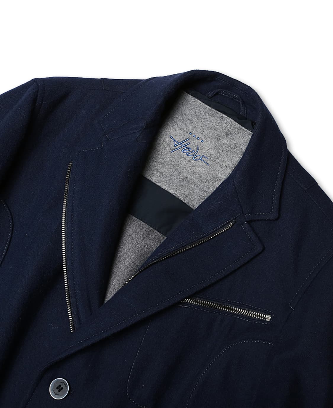 헤보 [Hevo] 네이비 라나 버진 울 코튼 블렌드 스포티 이태리 자켓 상품이미지2