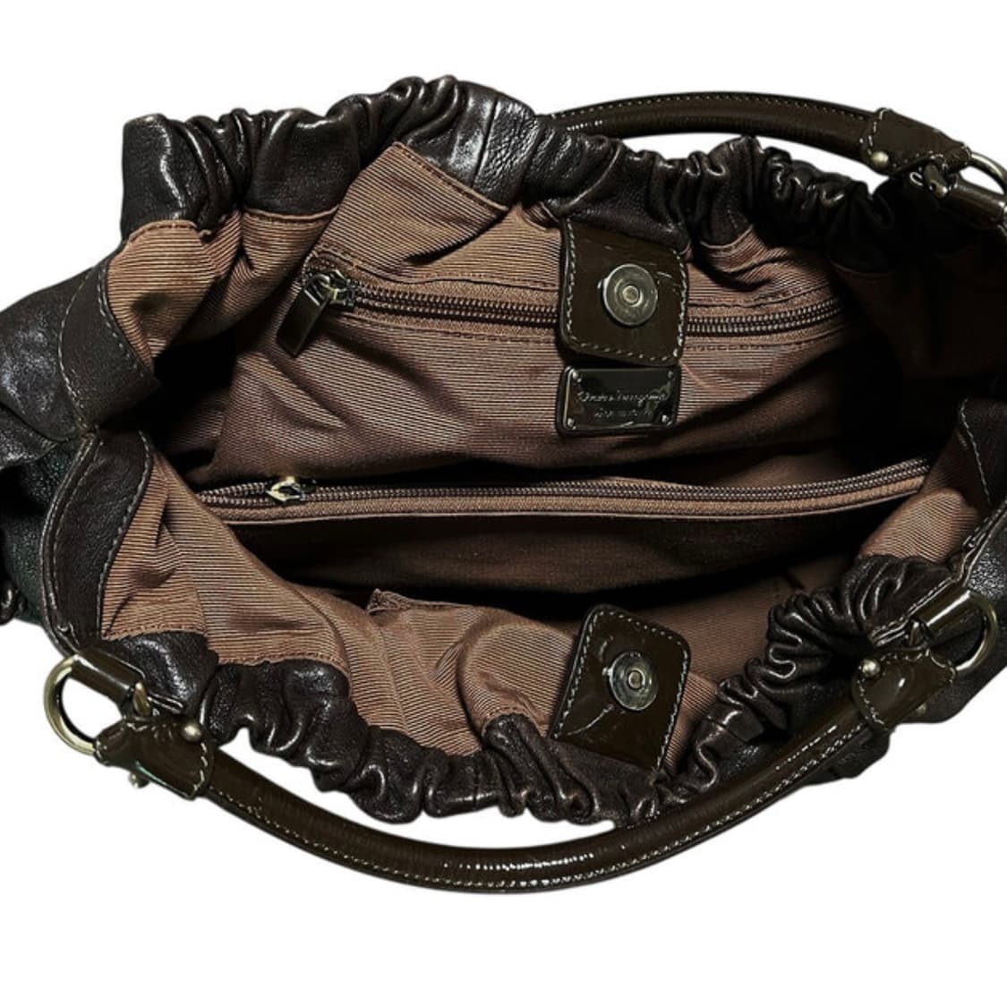 SALVATORE FERRAGAMO 페라가모 브라운 양가죽 숄더백 상품이미지9