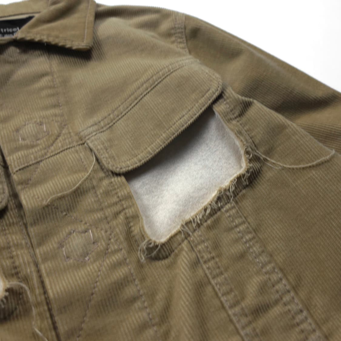 꼼데가르송 일판 코듀로이 디테일 크롭 자켓 (S) 상품이미지3