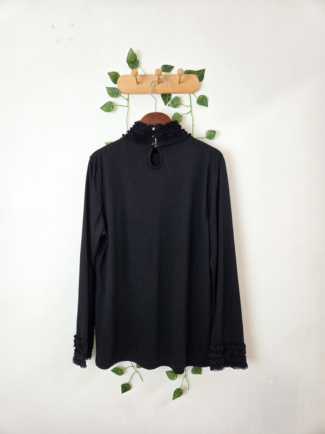 레이스 포인트 목폴라 슬리브 [빅사이즈] 상품이미지4