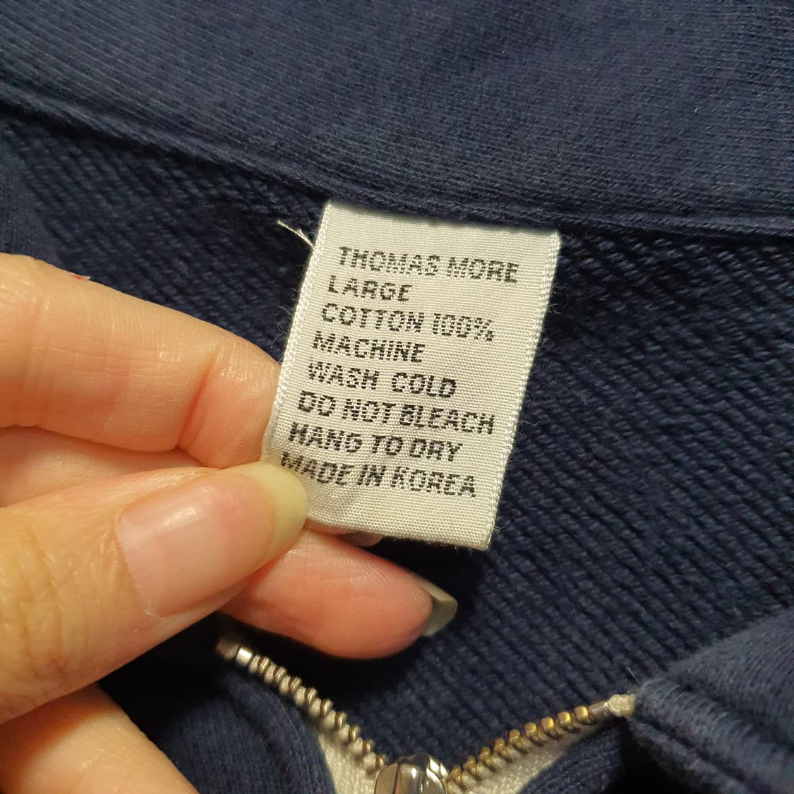 토마스모어 카라 하프집업 맨투맨  상품이미지3