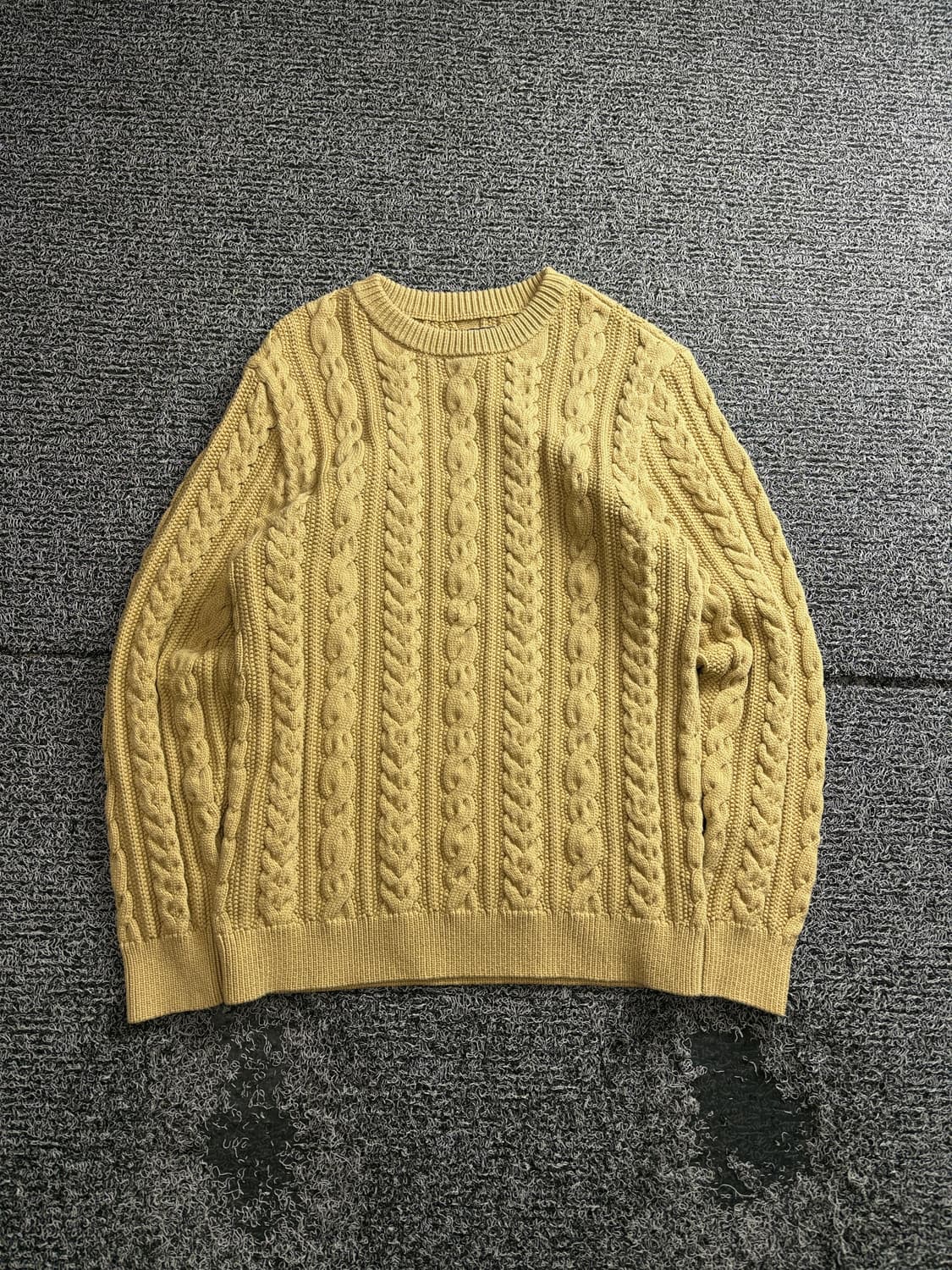 Mt.robson 아메카지 해비코튼 케이블 니트 머슬핏 3295 상품이미지2