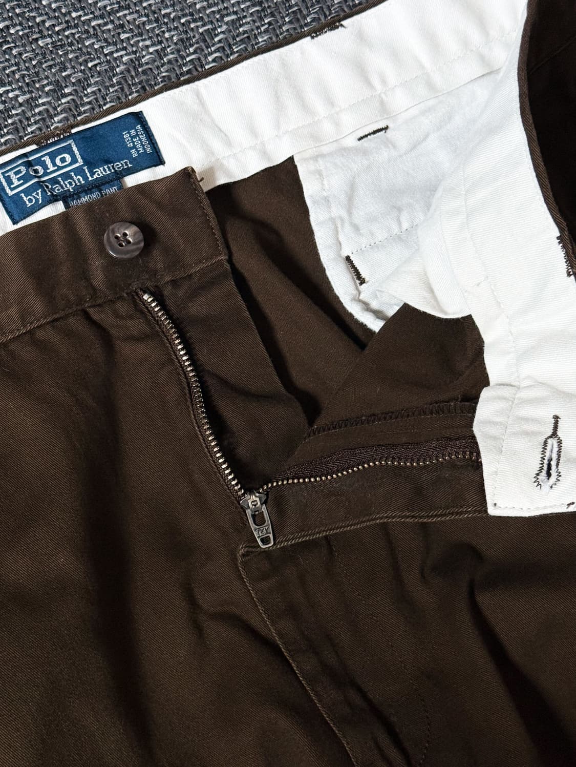 (36) 90s 폴로 랄프로렌 HAMMOND 더블 플리츠 치노팬츠 상품이미지3