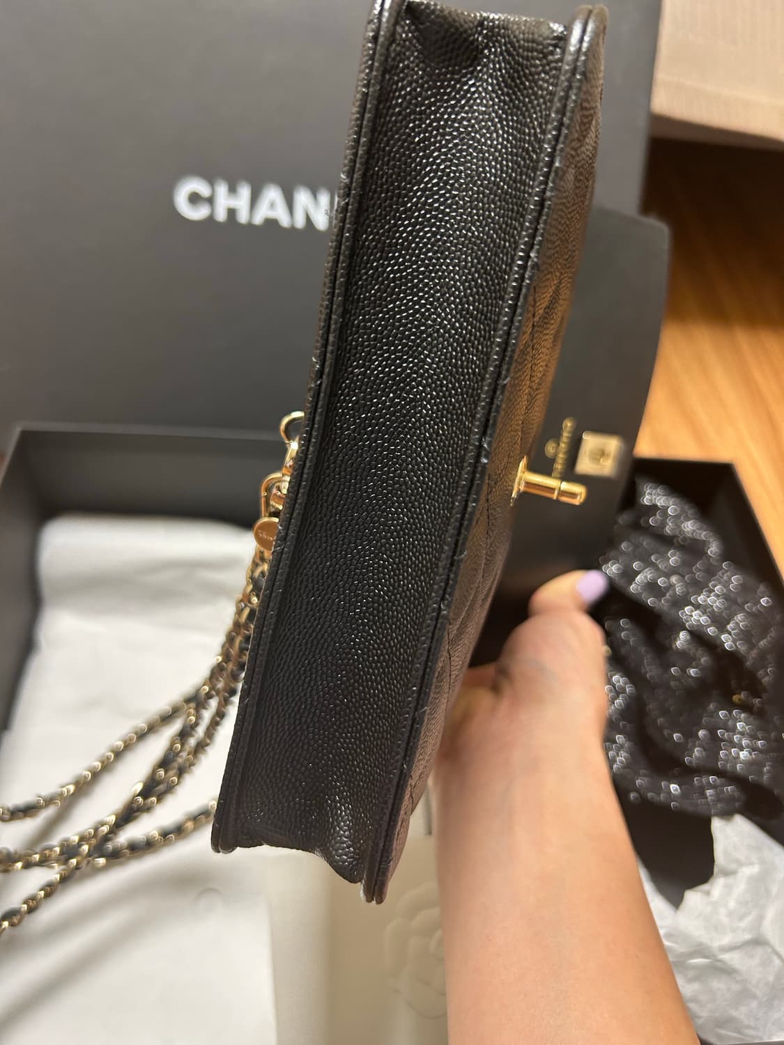 샤넬 캐비어 백팩 숄더백 상품이미지7