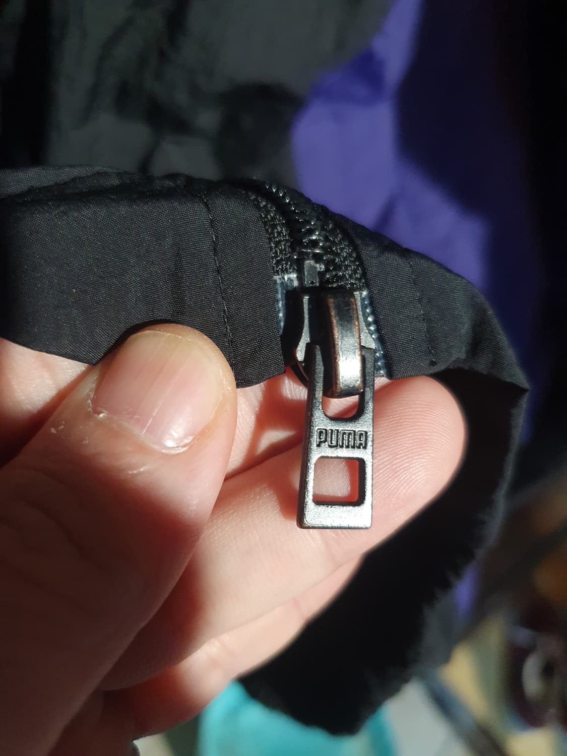 무배 푸마 블랙/퍼플/블루종 바람막이 L사이즈 2200311 상품이미지6