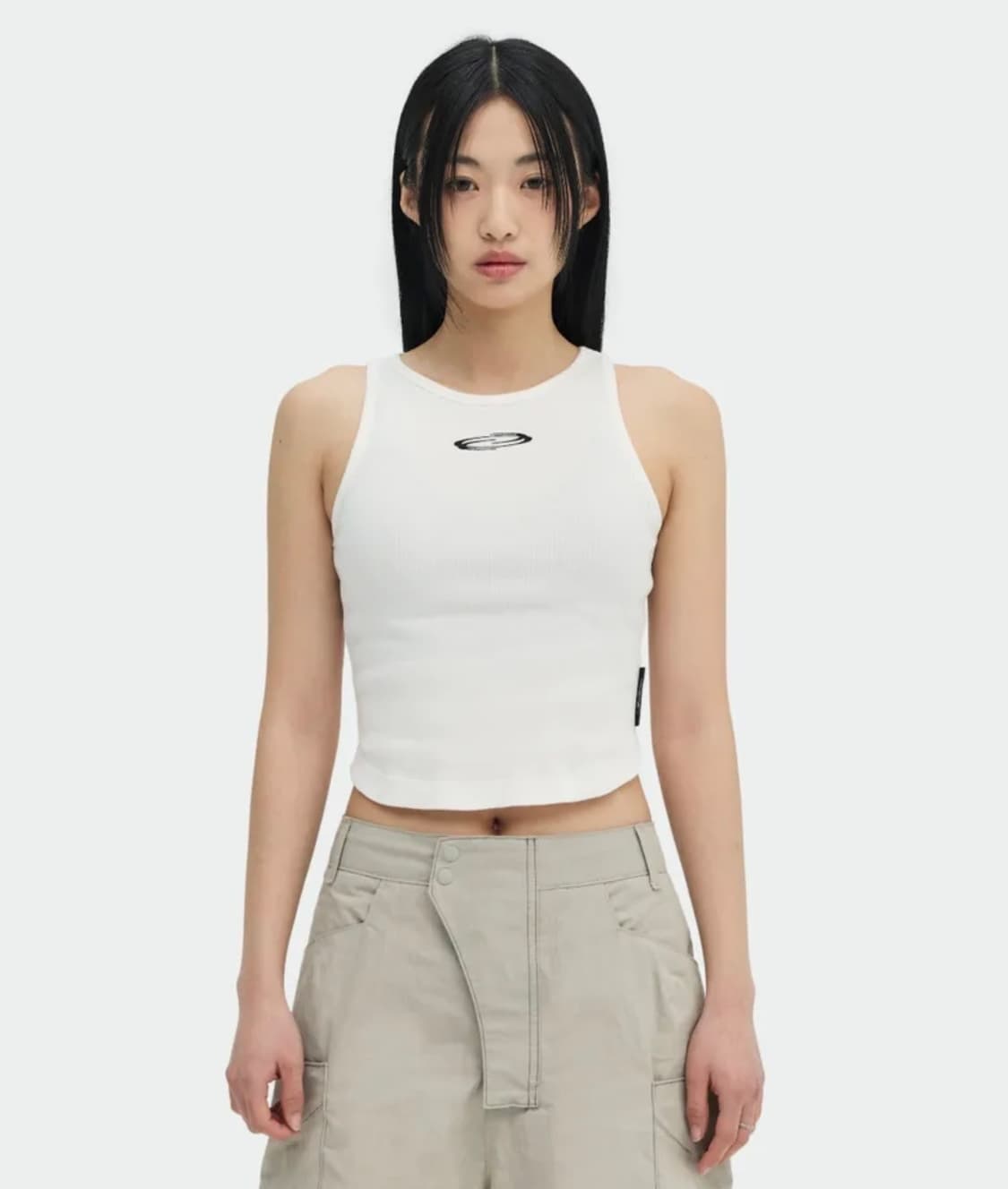 오프닝프로젝트 W Symbol Tank Top White 상품이미지2