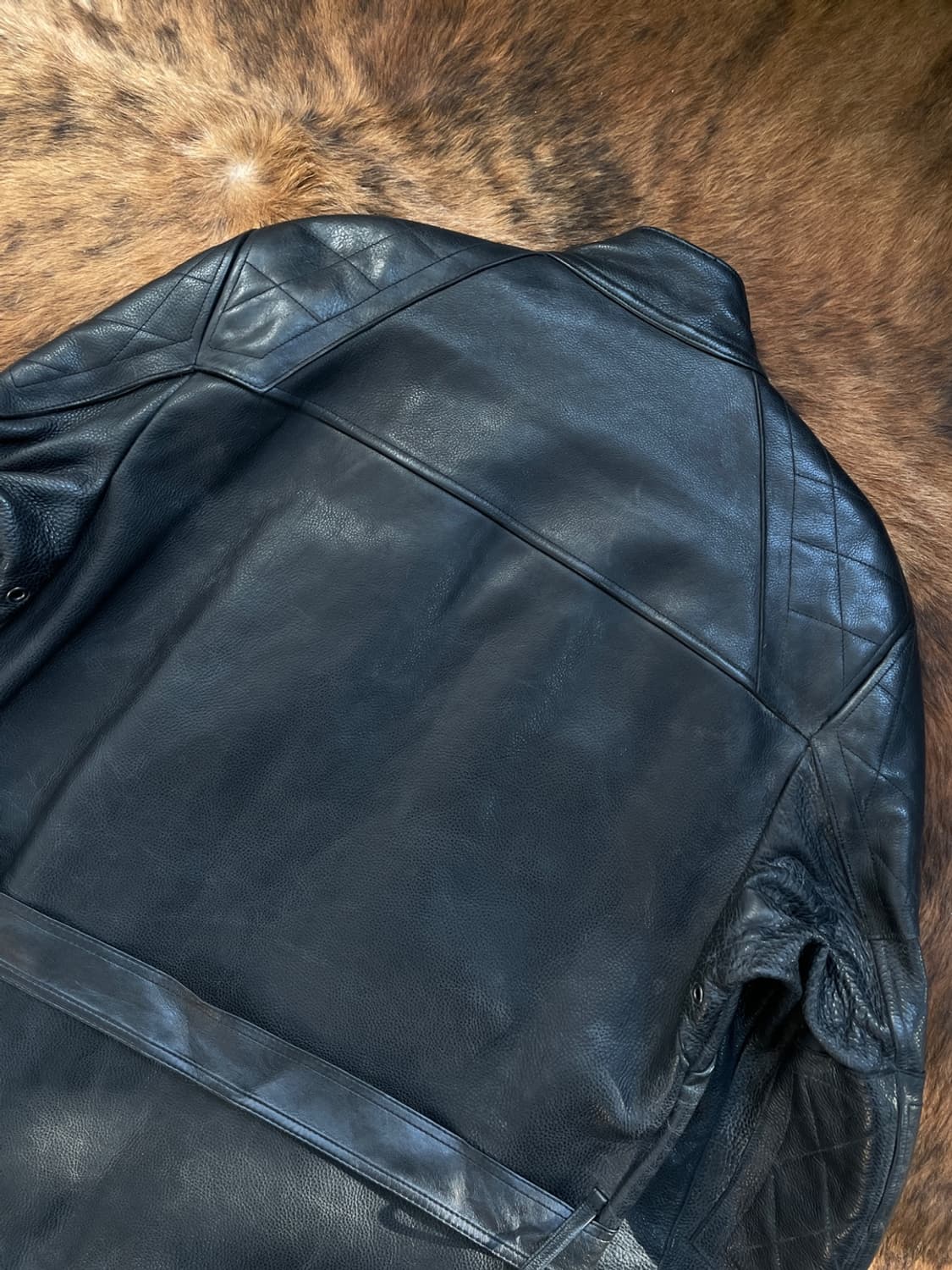 폴로 랄프로렌 4포켓 벨티드 바이커 레더 자켓 상품이미지6