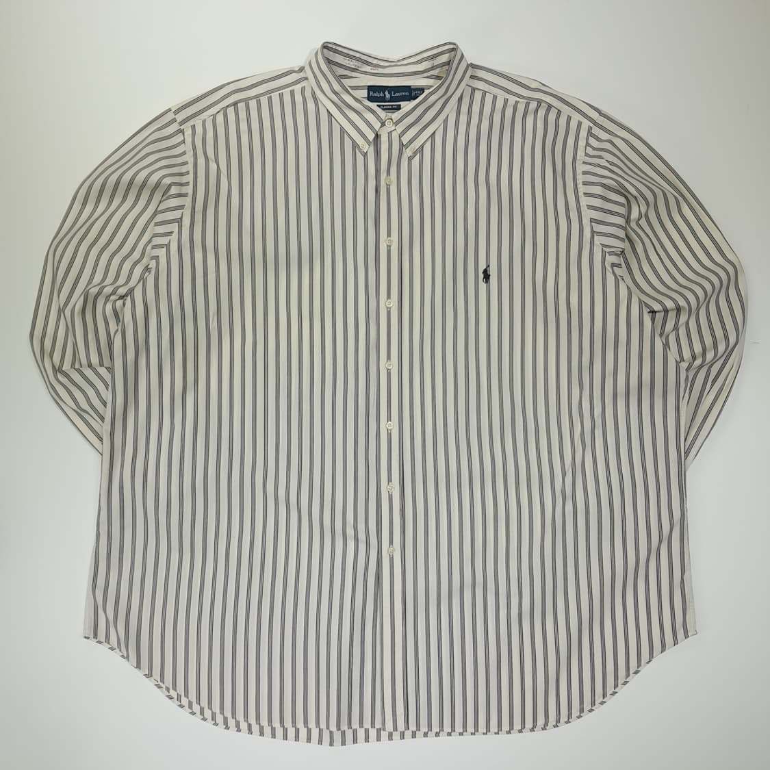 CL504 4XLT 폴로 00s 코튼 올드스쿨 네이비 스트라이프 셔츠 상품이미지1