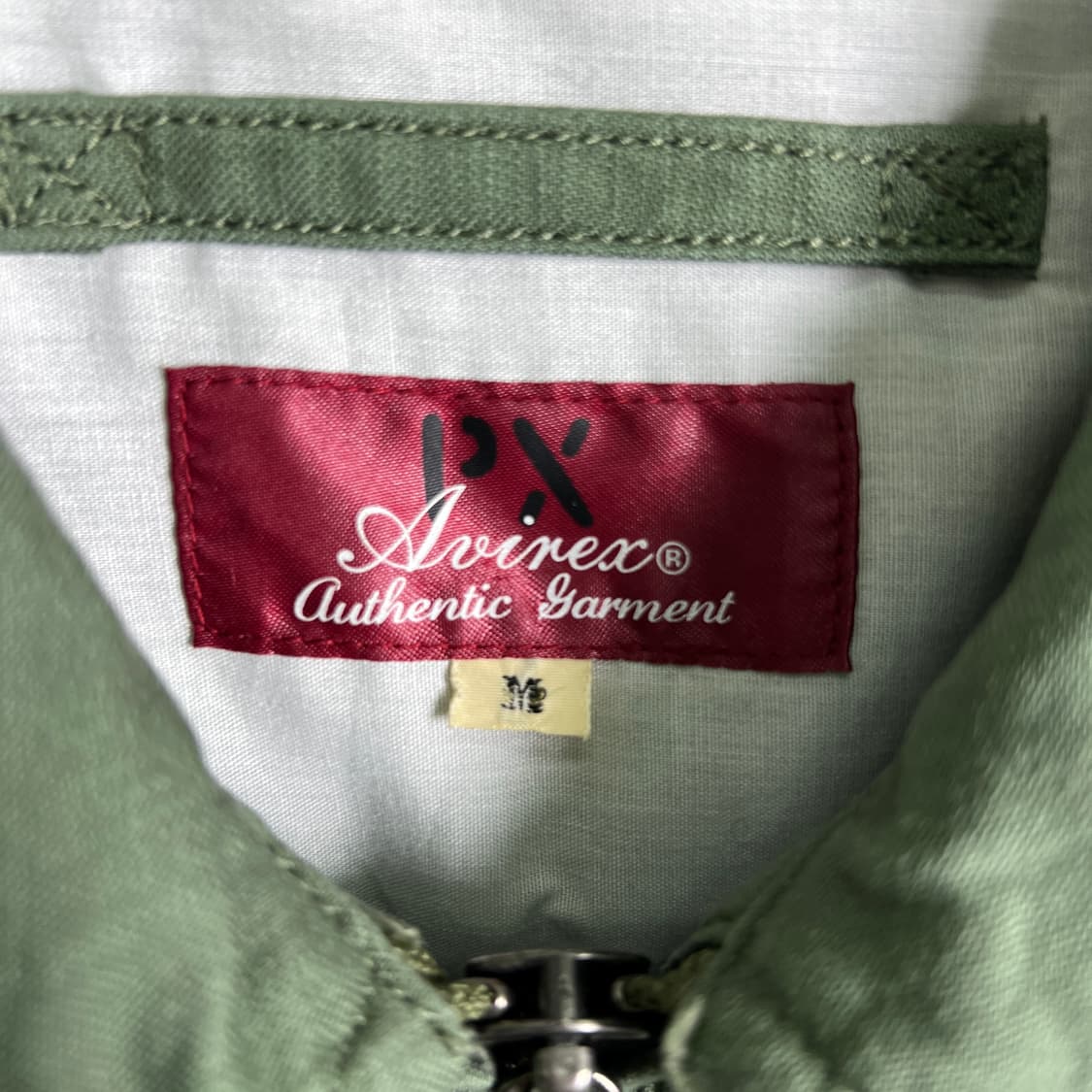 아비렉스 카키 코튼 자수 스베니어 자켓 M 상품이미지3