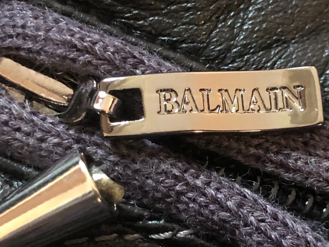 발망 라이센스 가죽X니트 자켓 상품이미지7