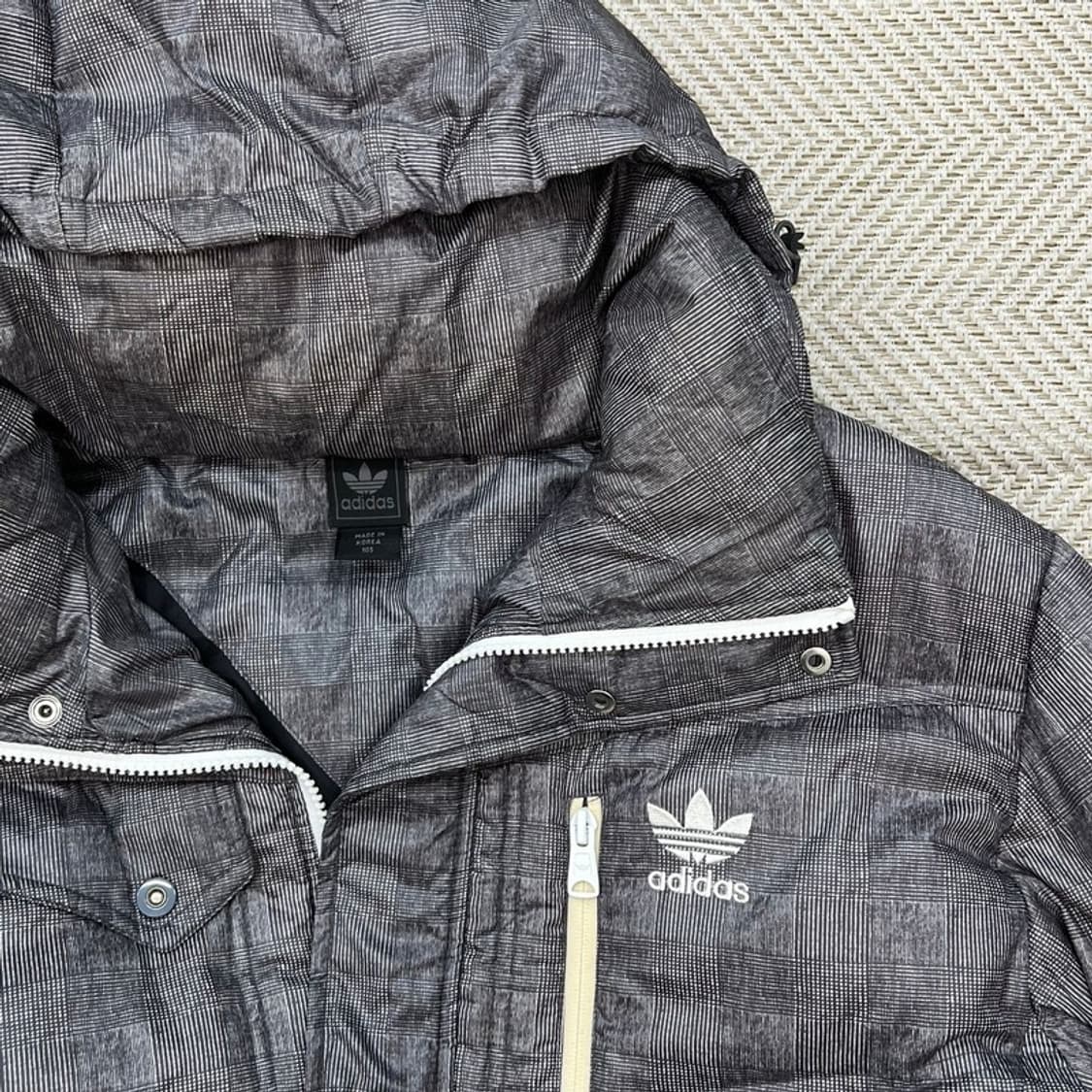 아디다스 체크 덕다운 후드 패딩 r2730 상품이미지6