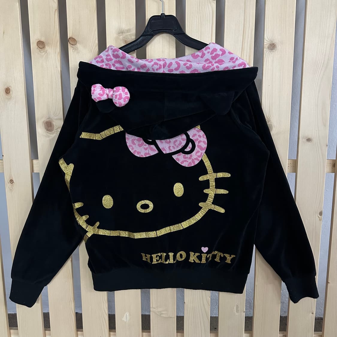 (L) 헬로키티 벨벳 호피 후드집업 상품이미지2