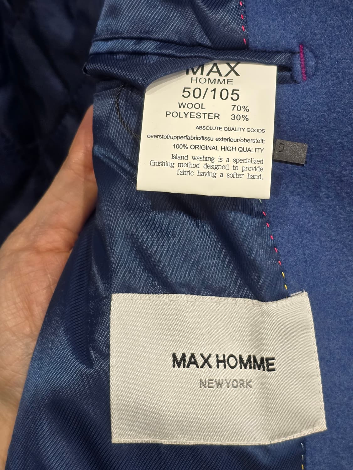 MAX HOMME 코트 50/105 파란색 상품이미지5