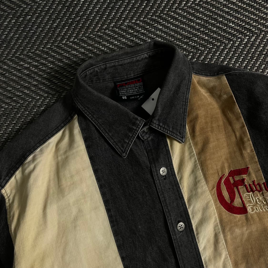 00s 후부 올드스쿨 박시핏 데님 캔버스 셔츠o 3633 상품이미지7