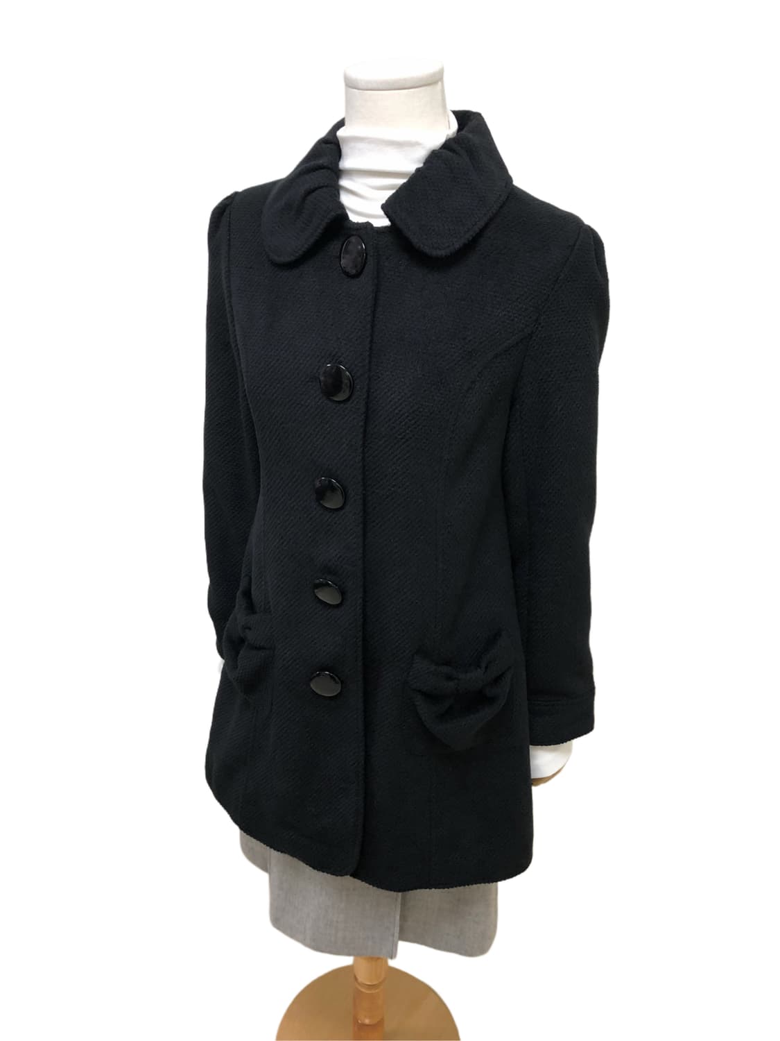 Lodispotto 블랙 미디 코트 상품이미지6