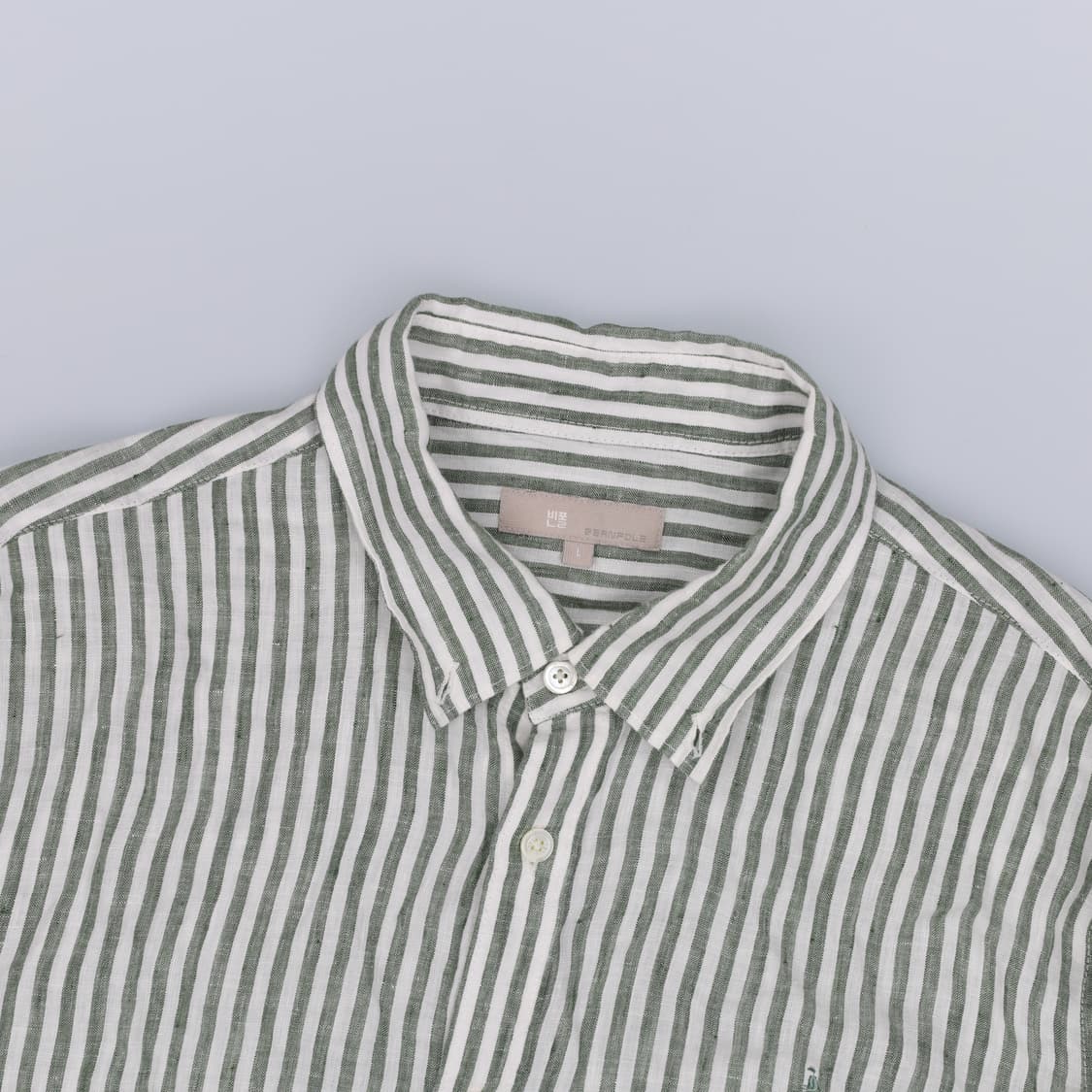 L 빈폴 스트라이프 린넨 셔츠 0420H1 상품이미지3
