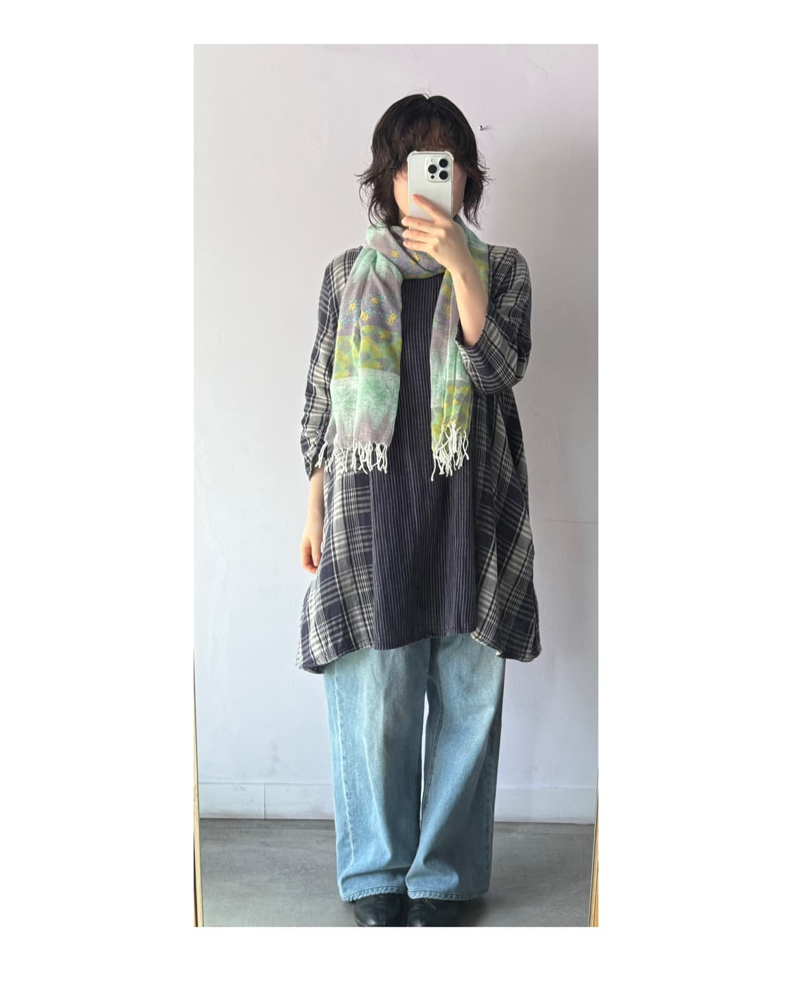 체크 스트라이프 튜닉원피스 상품이미지4