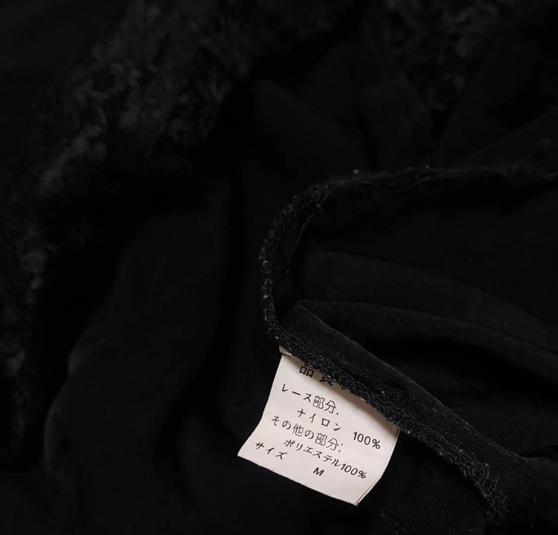 고스 갸루 블랙 레이스 레이어드 원피스 앞치마 상품이미지8