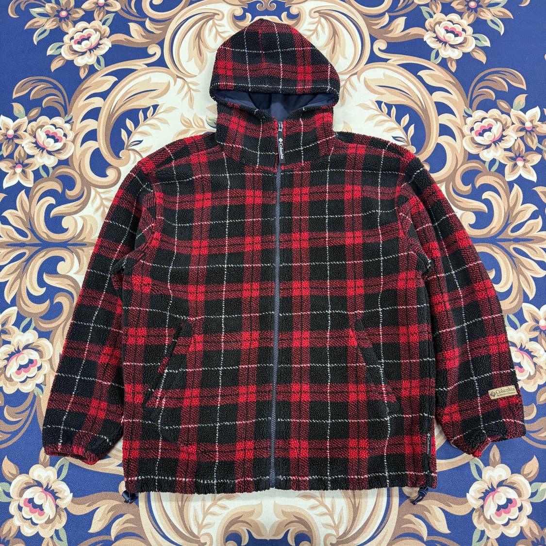 (M)콜롬비아 Columbia 타탄체크 플리스 후드자켓 상품이미지1