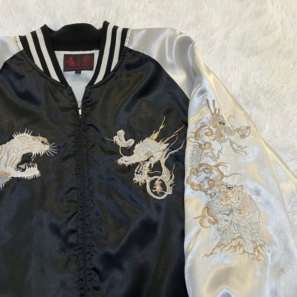 빈티지 타이거 드래곤 골드 스카잔 805 y2k 스트릿 갸루 펑키 일본빈 상품이미지4